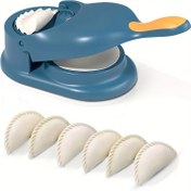 Resim 1 adet Manuel Mantı Yapıcı & Yumurta Buharlı Pişirici 2'si 1 Arada, Ergonomik Saplı Elektriksiz Mutfak Aleti, Ev Yapımı Mantılar, Potstickers, Çörekler için Çok Boyutlu Kalıp - Dayanıklı Plastik, Kolay Temizlenir, Aşçılık El Aleti, Easyclean Malzeme 