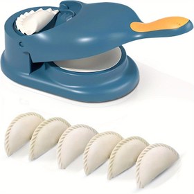 Resim 1 adet Manuel Mantı Yapıcı & Yumurta Buharlı Pişirici 2'si 1 Arada, Ergonomik Saplı Elektriksiz Mutfak Aleti, Ev Yapımı Mantılar, Potstickers, Çörekler için Çok Boyutlu Kalıp - Dayanıklı Plastik, Kolay Temizlenir, Aşçılık El Aleti, Easyclean Malzeme 