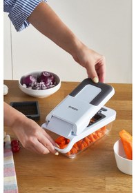 Resim Karaca Easy Cut Çok Fonksiyonlu Sebze Meyve Doğrayıcı Dilimleyici Antrasit 