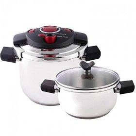 Resim Emsan Innocook Düdüklü Tencere Seti Kırmızı 4+6.5 L 