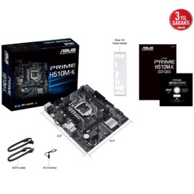 Resim Asus Prime H510M-K Intel H510 3200 MHz (OC) DDR4 Soket 1200 mATX Anakart 