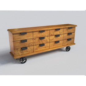 Resim Ahe Ntconcept Masif Ağaç Çekmeceli Konsol 