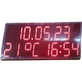 Resim SANEC Dijital Saat, Derece Ve Tarih Tabelası Kasa Ölçüsü: 100x50 Cm 