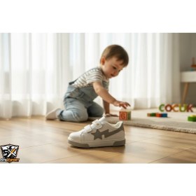 Resim Stoxstore Çocuk Spor Ayakkabı Hafif Rahat Taban Günlük Kullanım Erkek Kız Çocuk Sneaker 