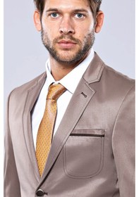 Resim 2 Düğmeli Yama Cepli Bej Erkek Ceket - Wessi Bej 