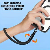 Resim Kadınlar için Ayarlanabilir Kısa Telefon Lanyard Bilek Kayışı, Apple Kılıfı Anti-Kayıp Crossbody Boyun Askısı ile Klips ve Pad Pandantifli Yüksek Kaliteli Taşınabilir Sihirli Araç 