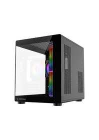 Resim Rampage Mınıd V1 750w 80 Plus Bronze M-atx Temperli Camlı 3 12cm Argb Fan Siyah Oyuncu Kasası 
