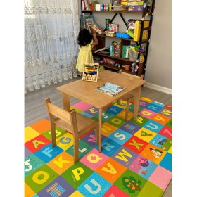 Resim RU-Bİ Montessori Çocuk Masası ve 1 Adet Sandalye 