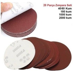 Resim 115Mm Cırtlı Zımpara Seti 80 Kum 180 Kum 1000 Kum 2000 