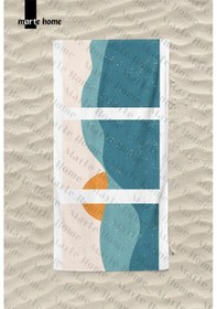 Resim Marte Home Manzara 3 - Baskılı Plaj Havlusu Lacivert 