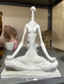 Resim Modern Yoga Statue, Abstract Meditation Sculpture, Yoga Meditation Statue, Abstract Yoga Sculpture, Polyester Zen Figurine, Modern Zen Decor, Yoga Sculpture, Yoga Statue, Yoga Decor - Object-4 