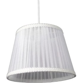 Resim Teknotrust Beyaz Tül Kumaşlı Yatak Odası Avizesi 