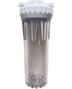 Resim Su Arıtma Filtre Kabı 10'' Quick Beyaz Kapak Şeffaf Gövde 