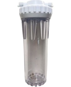 Resim Su Arıtma Filtre Kabı 10'' Quick Beyaz Kapak Şeffaf Gövde 