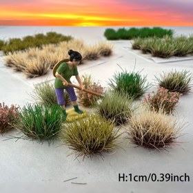 Resim 15 adet Kendinden Yapışkanlı Çim Model Seti - Tren Peyzaj Demiryolu, Yapay Çim Alanı, Model Demiryolları ve Manzara Gösterimleri için İdeal, Tren Peyzaj Aksesuarları | Çeşitli Çim Türleri | Yapay Çim Modeli, Tren Aksesuarları 