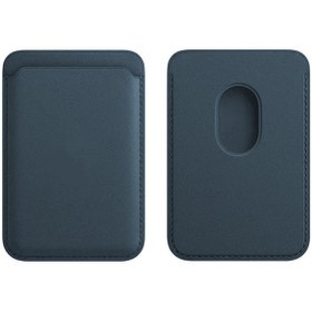 Resim piblue Iphone Xs Ile Uyumlu Magsafe Özellikli Cardsafe Deri Cüzdan Kartlık 