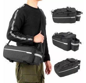 Resim Robesbon 6 Litre Bisiklet Bagaj Üstü Tur Çantası Siyah Renk Dayanıklı Su Geçirmez Kumaş Özellikli 