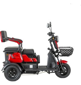 Resim E-Mon Elektrikli Motosiklet E-Mon Capri 1300W Üç Tekerli Kırmızı 
