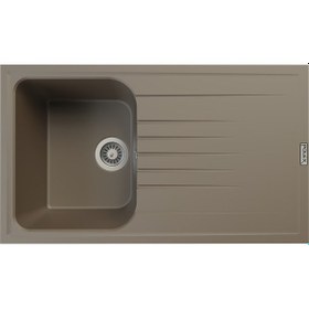 Resim Polex Cristalüx Granit Evye P-02 Toprak Tezgah Altı Ve Tezgah Üstü Mutfak Evyesi 85x49.5 CM 