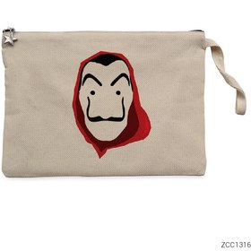 Resim La Casa De Papel Classic Krem Clutch Astarlı Cüzdan / El Çantası - Krem 