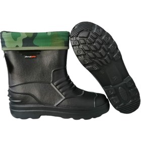 Resim Akınal Bella Ab80-10 Unisex Siyah Çoraplı Eva Ultra Hafif Poli Taban Kısa Yağmur Çizmesi 