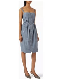 Resim Ronanna Zip Taffeta Dress, Ayarlanabilir Askılı Ve Fermuarlı Günlük Elbise Açık Mavi 