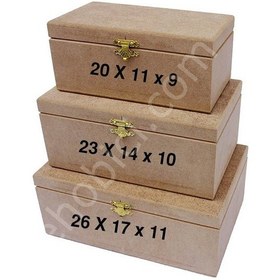 Resim Boyanabilir Ahşap Dikdörtgen Kutu Ku348-349-350 Set 