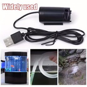 Resim 1 adet USB Mikro Submersible Mini Düşük Gürültülü Su Pompası 3-5V Akvaryumlarda, Balık Tanklarında, Göletlerde, Çeşmelerde ve Hidroponiklerde - Yüksek Verimli, Dayanıklı Plastik, Beyaz ve Kırmızı Etiketlerle, Akvaryum Su Pompası 