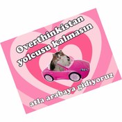 Resim hediyenebak Overthinkistan Yolcusu Kalmasın Özel Tasarımlı Araba Araç Magneti 15x20 cm 