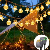 Resim 1 adet Ayarlanabilir Güneş Enerjili LED Dize Işıkları - 8 Mod, Dayanıklı Plastik, Düğünler, Teklifler, Doğum Günleri, Noel ve Paskalya Parti Süslemeleri için İdeal, Açık Güneş Dize Işıkları 