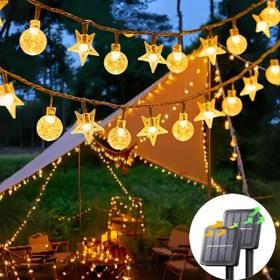 Resim 1 adet Ayarlanabilir Güneş Enerjili LED Dize Işıkları - 8 Mod, Dayanıklı Plastik, Düğünler, Teklifler, Doğum Günleri, Noel ve Paskalya Parti Süslemeleri için İdeal, Açık Güneş Dize Işıkları 