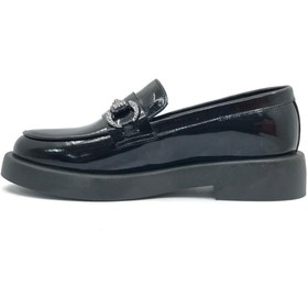 Resim Greyder 72133 Zn Urban Deri Comfort Casual Oxford Kadın Ayakkabı SİYAH-RUGAN 