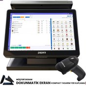 Resim Bugatek Mini POS PC (Dokunmatik) + Barkodlu Satış Sistemi (V1 - Lisans, Barkod Okuyucu Hediyeli) 
