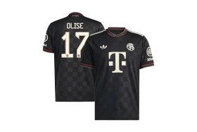 Resim Alaturka Mix Bayern Münih 2026 Yeni Sezon Michael Olise Üçüncü Siyah Yetişkin Forması 