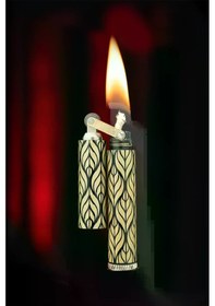 Resim Caka Lighter Salvia Desen Gold Benzinli Çakmak - Ckl-014 