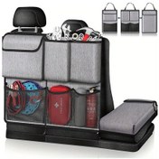 Resim Gri Oxford Kumaş Araba Araba Arka Koltuk Organizatör Çantası Asılı Araba Saklama Çantası 