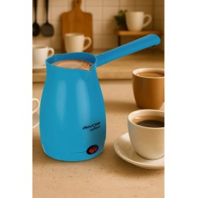 Resim Elektrikli Türk Kahvesi Makinesi, Mavi, Pratik ve Şık Tasarım 