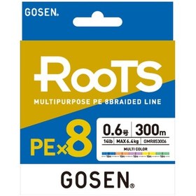 Resim Gosen X8 Roots Pe 8 Örgü Spin İp Misina 300mt Multi Color - 1.2 P 