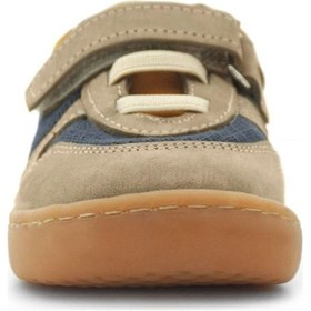 Resim Rakerplus Bob Hakiki Deri Kum Rengi Barefoot Cırtlı Lastikli Bebek Sneaker Ayakkabı Kum 