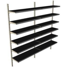 Resim 6 Katlı 2'li Market Rafı - Duvara Monte, Ekonomik Market Rafı Sarı-40x65 Cm Sarı 