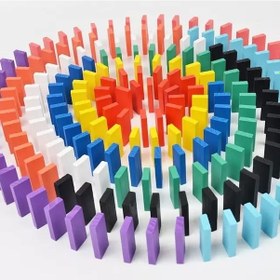 Resim 100 Parça Ahşap Domino 