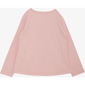 Resim Breeze Kız Çocuk Uzun Kollu Tişört Kazayağı Puantiyeli Kalp Baskılı Yazılı 3-8 Yaş, Pembe-pembe Pembe 