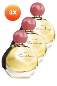 Resim Avon For Away Kadın Parfüm Edp 50 Ml 3'lü Set 