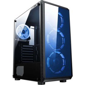 Resim TURBOX Omyvera 192-6 4X Blue Fan Usb 2.0 250W 300W Matx Gaming Bilgisayar Kasası 