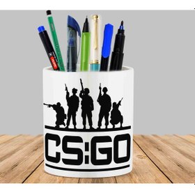 Resim Csgo Dizayn Baskılı Kaktüs Sukulent Saksı Kalemlik 