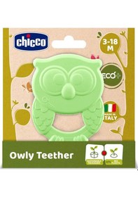 Resim Chıcco Owly Diş Kaşıyıcı 3-18 Ay - Yeşil Çok Renkli 
