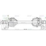 Resim Maher 1987 Aks Komple Ön I-10 13-18 Benzinli A-T 1.0 Sol Absli 48 Diş 648MM 