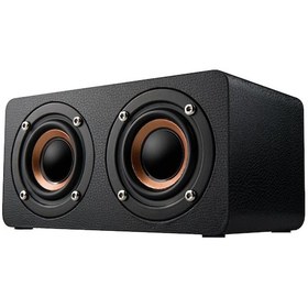 Resim Xindoker M5 Ahşap Kablosuz Bluetooth Hoparlör Fm Radyo, 16gb Tf Kart Desteği, 1500mah Pil, Ev Ve Masaüstü Ses Sistemi - Siyah 
