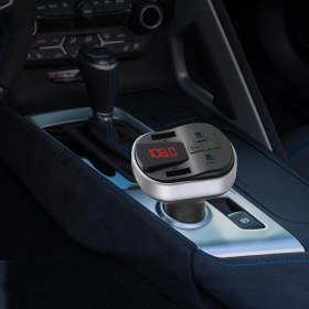 Resim SPACE24 SP121 Bluetooth Dahili Mikrofon USB Aux Tf Kart Çakmaklık Girişli Fm Transmitter Siyah 