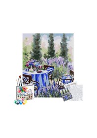 Resim Sayılarla Boyama Seti 40 X 50 Cm Tuval Şasesine Gerili Lavanta Masası 